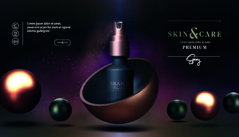 矢量護(hù)膚品廣告海報(bào)設(shè)計(jì)的藝術(shù)與技巧